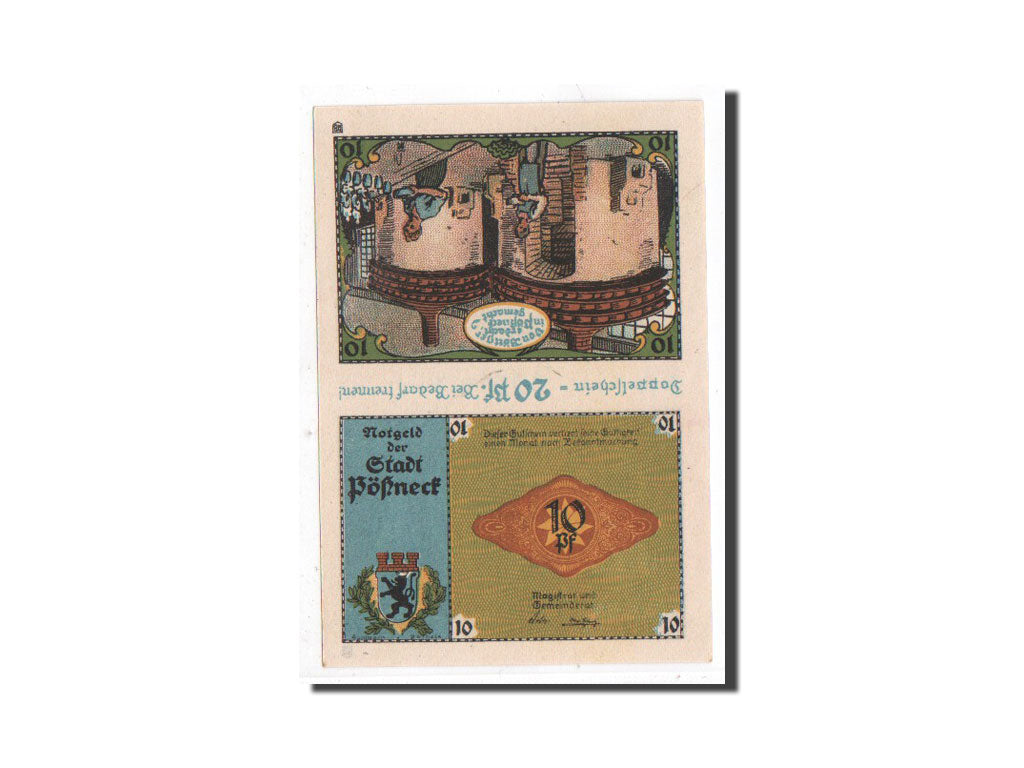 Banknote, Germany, Possneck, 20 Pfennig, personnage, O.D, Undated, UNC(65-70)
