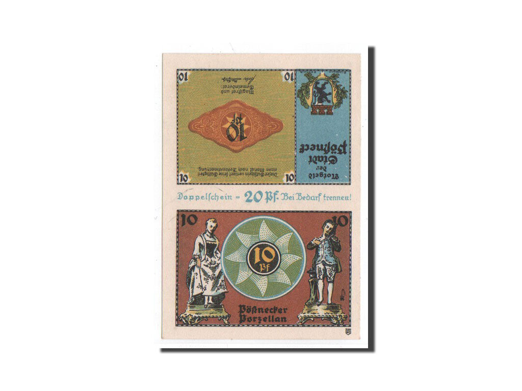 Banknote, Germany, Possneck, 20 Pfennig, personnage, O.D, Undated, UNC(65-70)