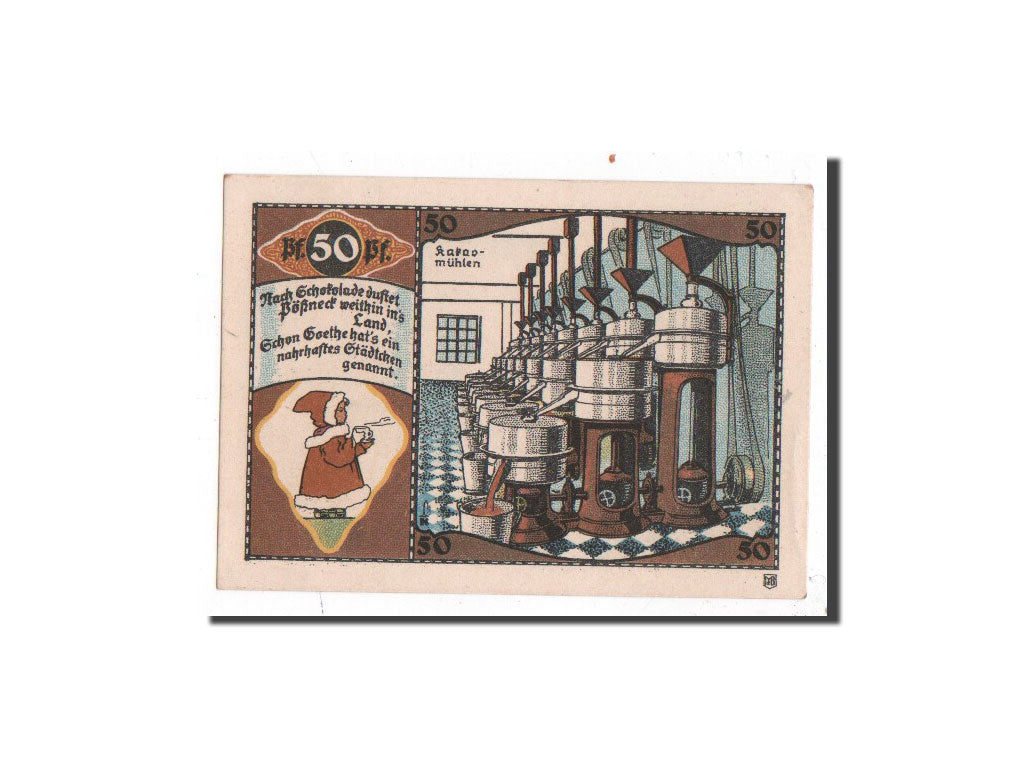 Biljet, Duitsland, Possneck, 50 Pfennig, Usine, O.D, Undated, NIEUW, Mehl:1066.6