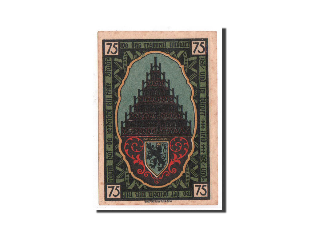 Banknote, Germany, Possneck, 75 Pfennig, Ecusson, O.D, Undated, UNC(65-70)