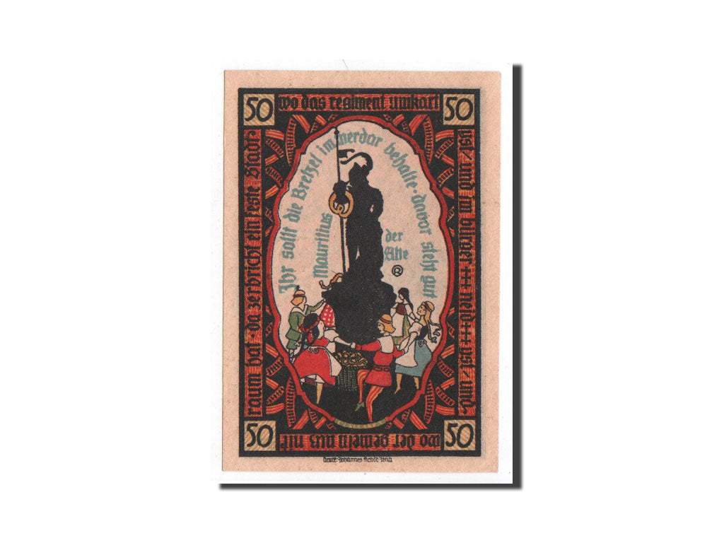 Biljet, Duitsland, Possneck, 50 Pfennig, personnage, O.D, Undated, NIEUW