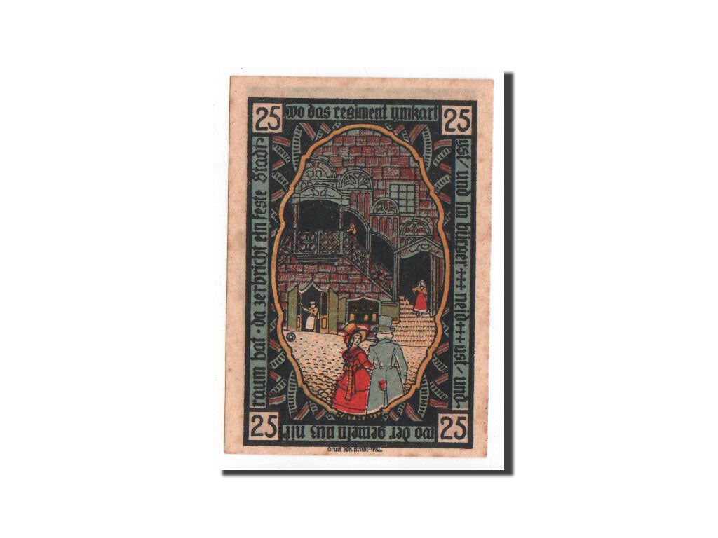 Biljet, Duitsland, Possneck, 25 Pfennig, personnage, O.D, Undated, NIEUW