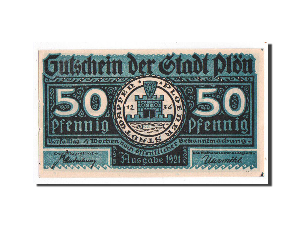 Banknote, Germany, Plön, 50 Pfennig, soldat, 1921, Undated, UNC(65-70)