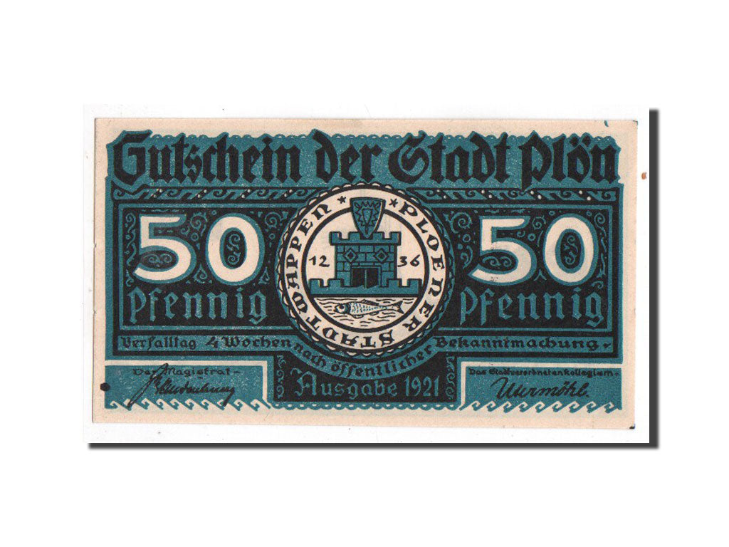 Banknote, Germany, Plön, 50 Pfennig, personnage, 1921, Undated, UNC(65-70)