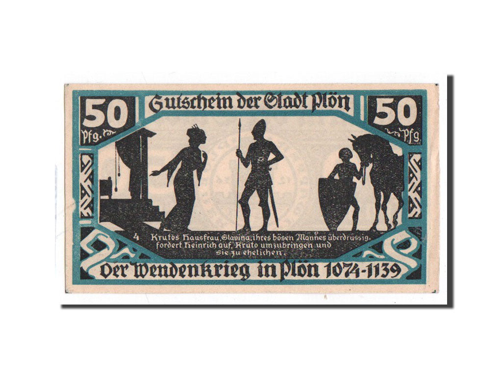 Banknote, Germany, Plön, 50 Pfennig, soldat 1, 1921, Undated, UNC(65-70)