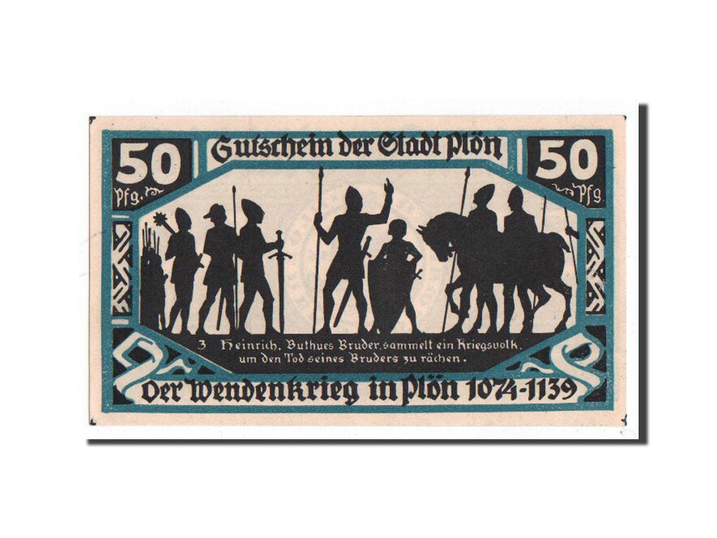 Banknote, Germany, Plön, 50 Pfennig, soldat 2, 1921, Undated, UNC(65-70)