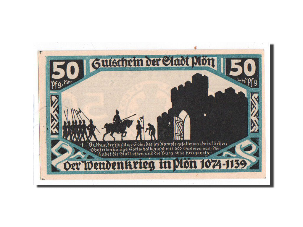 Banknote, Germany, Plön, 50 Pfennig, soldat 4, 1921, Undated, UNC(65-70)