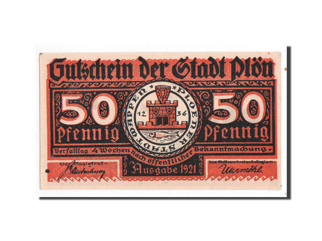 Banknote, Germany, Plön, 50 Pfennig, personnage, 1921, Undated, UNC(65-70)