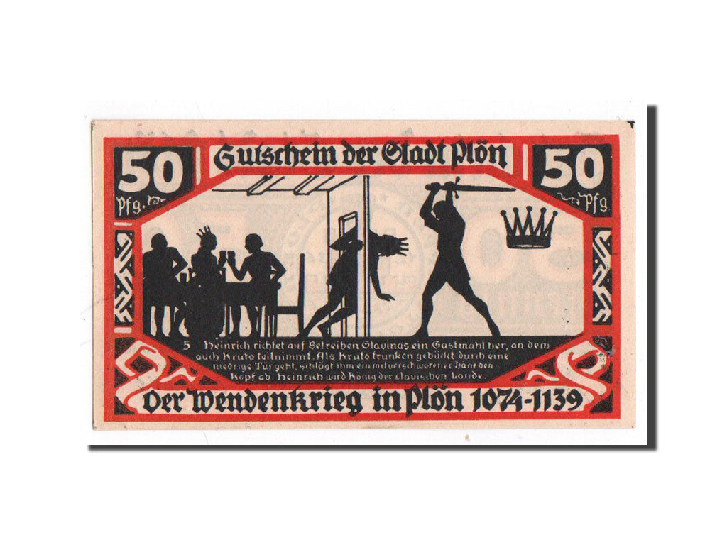 Banknote, Germany, Plön, 50 Pfennig, personnage, 1921, Undated, UNC(65-70)