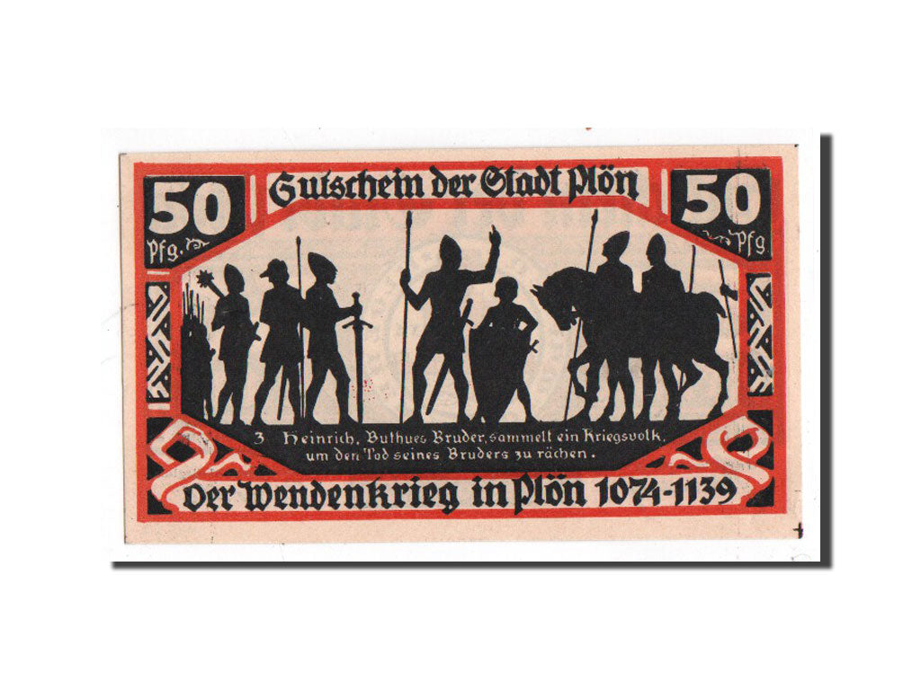 Banknote, Germany, Plön, 50 Pfennig, soldat 2, 1921, Undated, UNC(65-70)