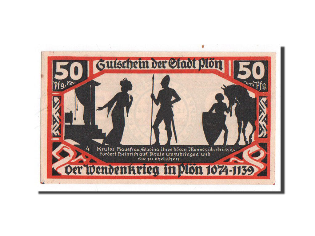 Banknote, Germany, Plön, 50 Pfennig, soldat 3, 1921, Undated, UNC(65-70)