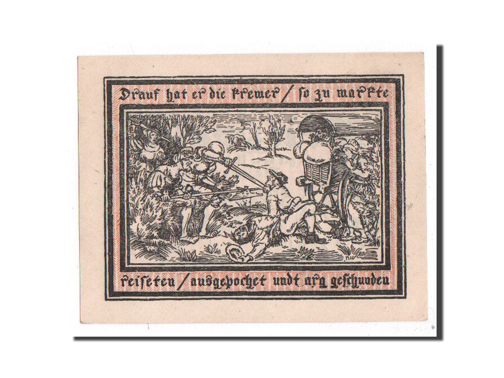Biljet, Duitsland, Pritzwalk, 75 Pfennig, personnage, 1922, 1922-02-25, NIEUW