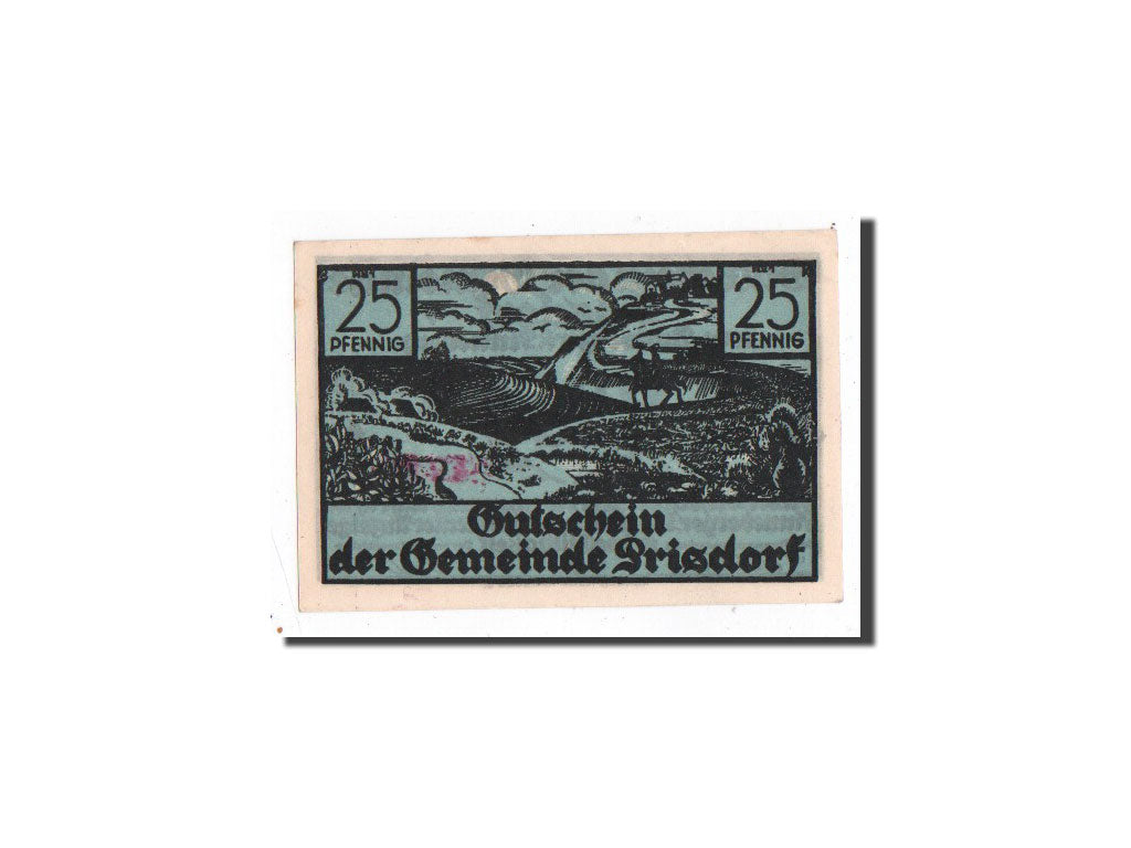 Banknote, Germany, Prisdorf, 25 Pfennig, paysage, O.D, Undated, UNC(65-70)