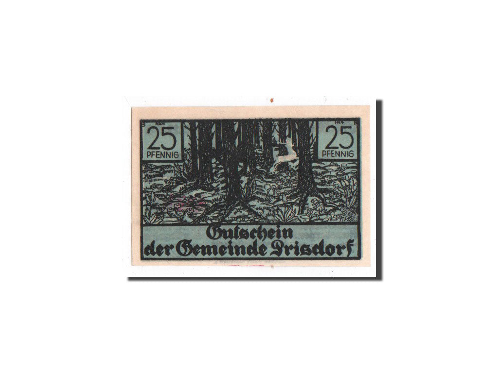 Banknote, Germany, Prisdorf, 25 Pfennig, paysage 1, O.D, Undated, UNC(65-70)