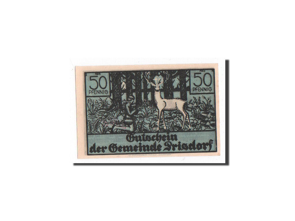 Banknote, Germany, Prisdorf, 50 Pfennig, cerf, O.D, Undated, UNC(65-70)
