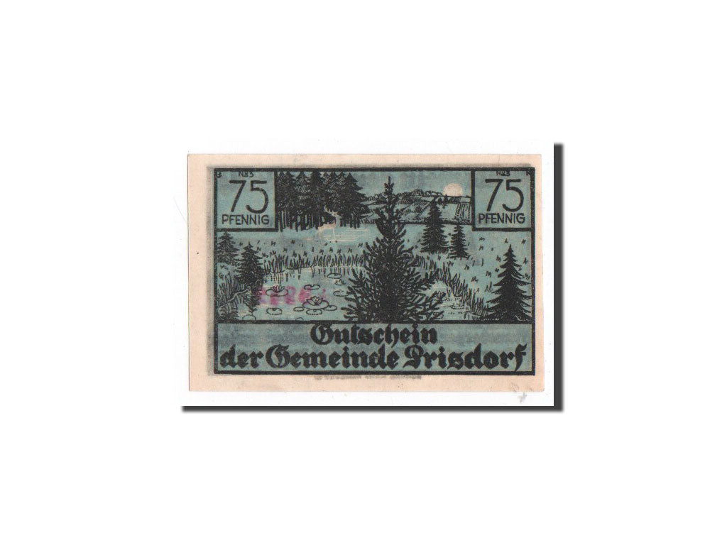 Banknote, Germany, Prisdorf, 75 Pfennig, paysage, O.D, Undated, UNC(65-70)