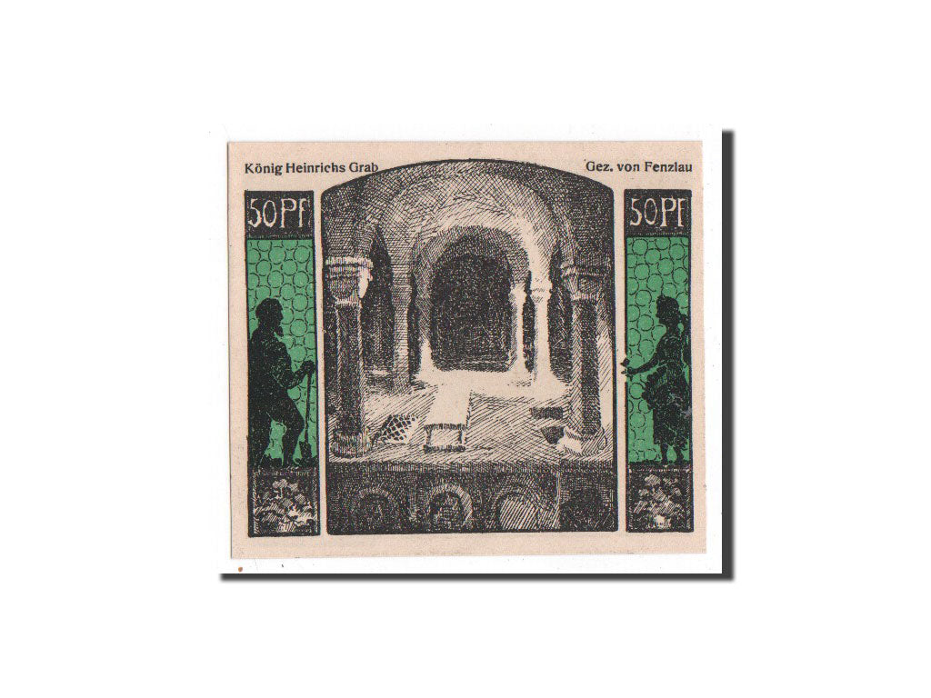 Banknote, Germany, Quedlinburg Stadt, 50 Pfennig, Monument, 1922, 1922-04-22