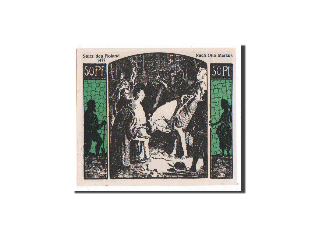 Banknote, Germany, Quedlinburg Stadt, 50 Pfennig, chevalier, 1922, 1922-04-22