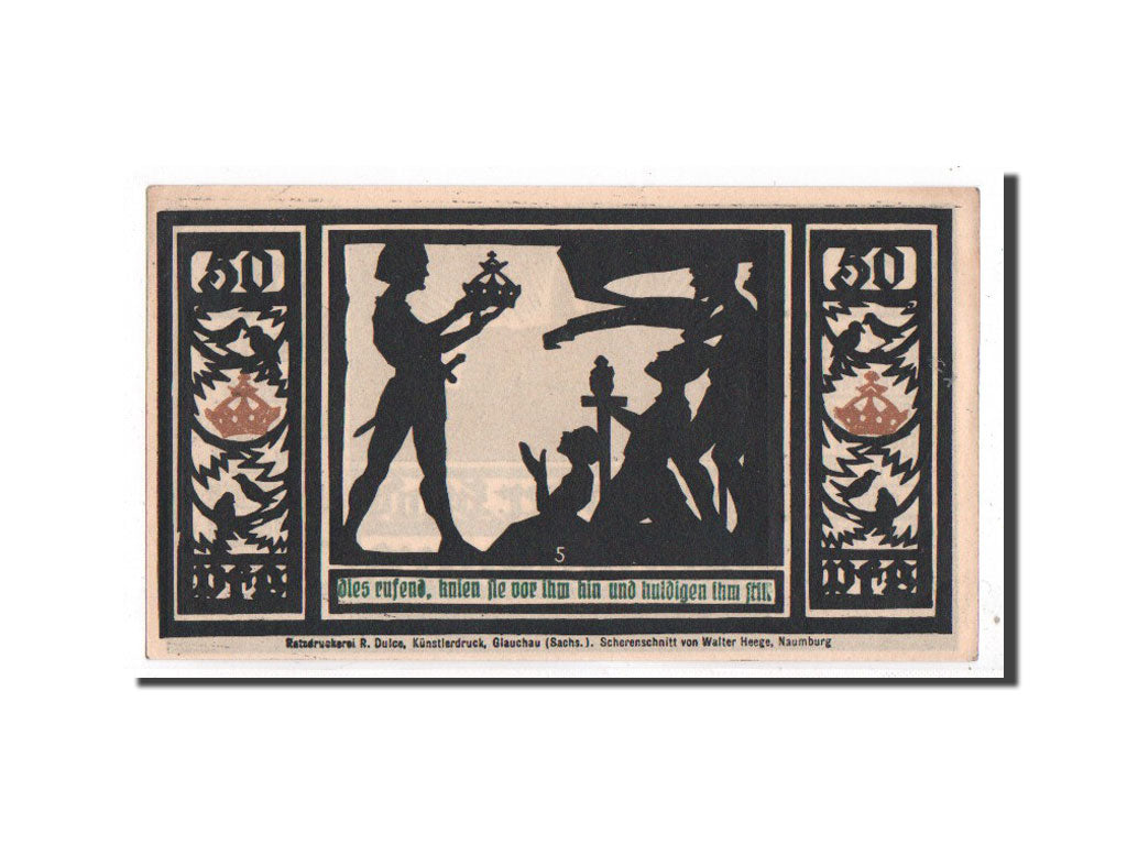 Banknote, Germany, Quedlinburg Stadt, 50 Pfennig, personnage, 1921, Undated