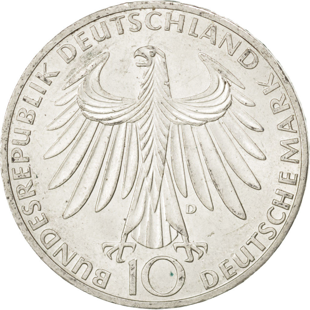 Munten, Federale Duitse Republiek, 10 Mark, 1972, Munich, PR+, Zilver, KM:132
