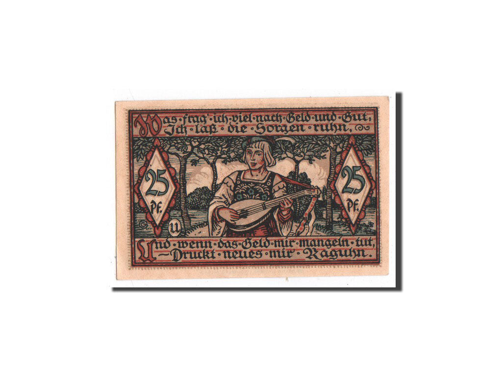 Banknote, Germany, Raguhn, 25 Pfennig, personnage 1, 1921, Undated, UNC(65-70)