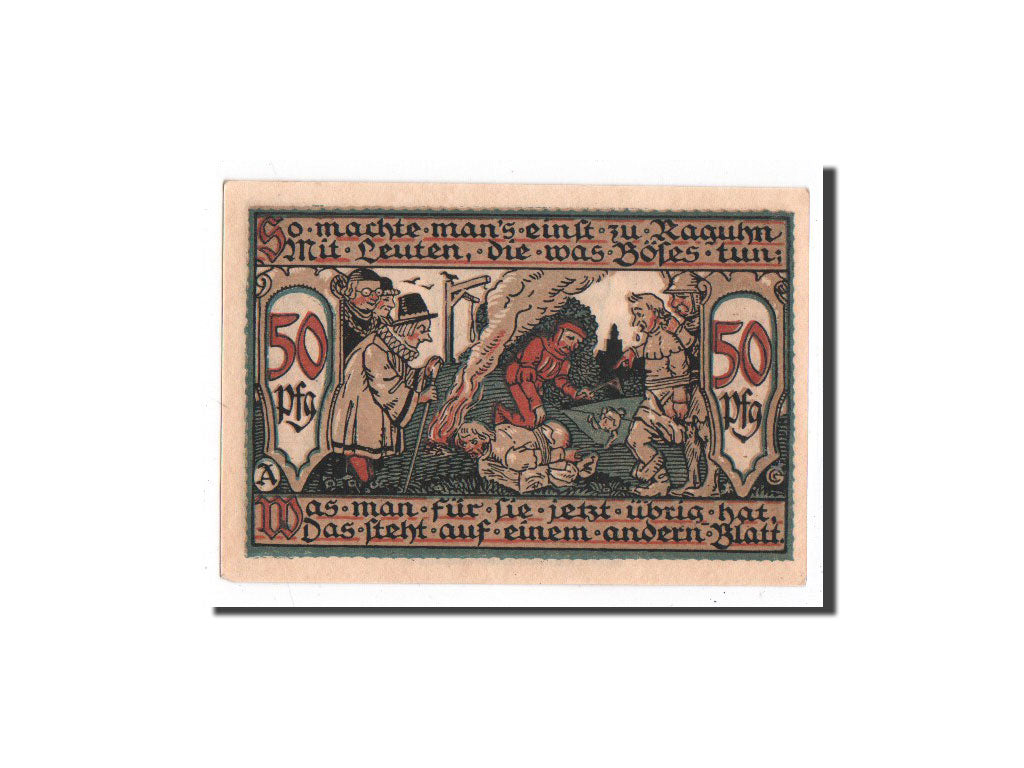 Billete, Alemania, Raguhn, 50 Pfennig, personnage 1, 1921, Undated, UNC
