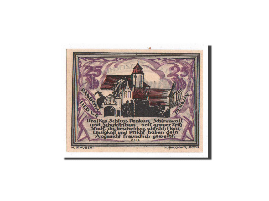 Billet, Allemagne, Randow, 25 Pfennig, Eglise, 1921, 1921-09-01, NEUF
