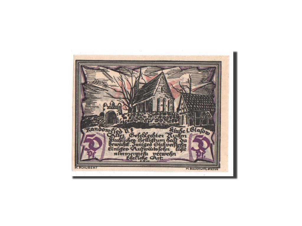 Banknote, Germany, Randow, 50 Pfennig, Eglise, 1921, 1921-09-01, UNC(65-70)