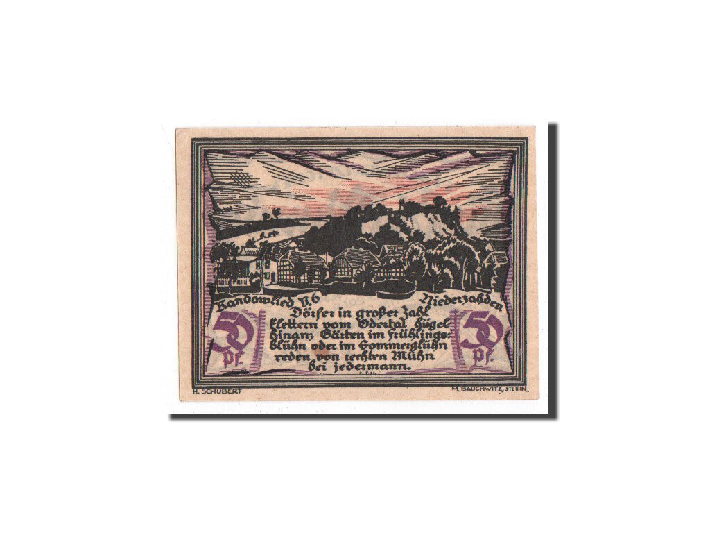 Billete, Alemania, Randow, 50 Pfennig, paysage 1, 1921, 1921-09-01, UNC