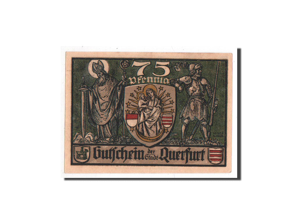 Billet, Allemagne, Querfurt, 75 Pfennig, Eglise, 1921, 1921-08-24, NEUF