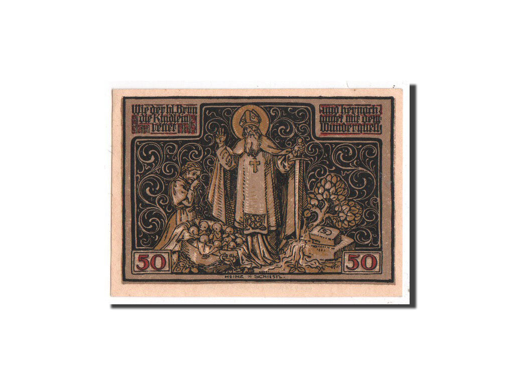 Billet, Allemagne, Querfurt, 50 Pfennig, personnage, 1921, 1921-08-24, NEUF