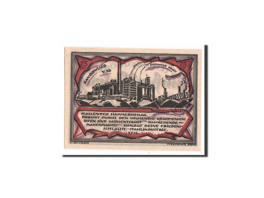 Banknote, Germany, Randow, 75 Pfennig, Usine, 1921, 1921-09-01, UNC(65-70)