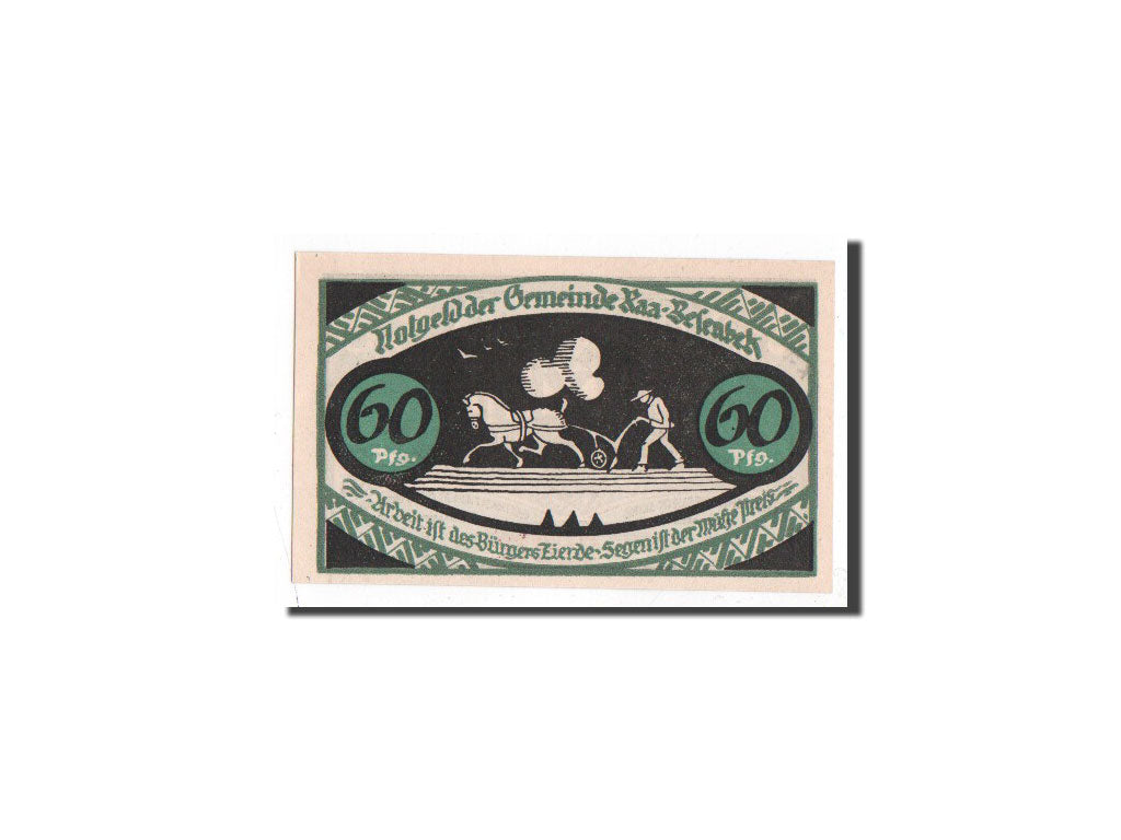 Banknote, Germany, Raa - Besenbeck, 60 Pfennig, agriculteur, O.D, Undated