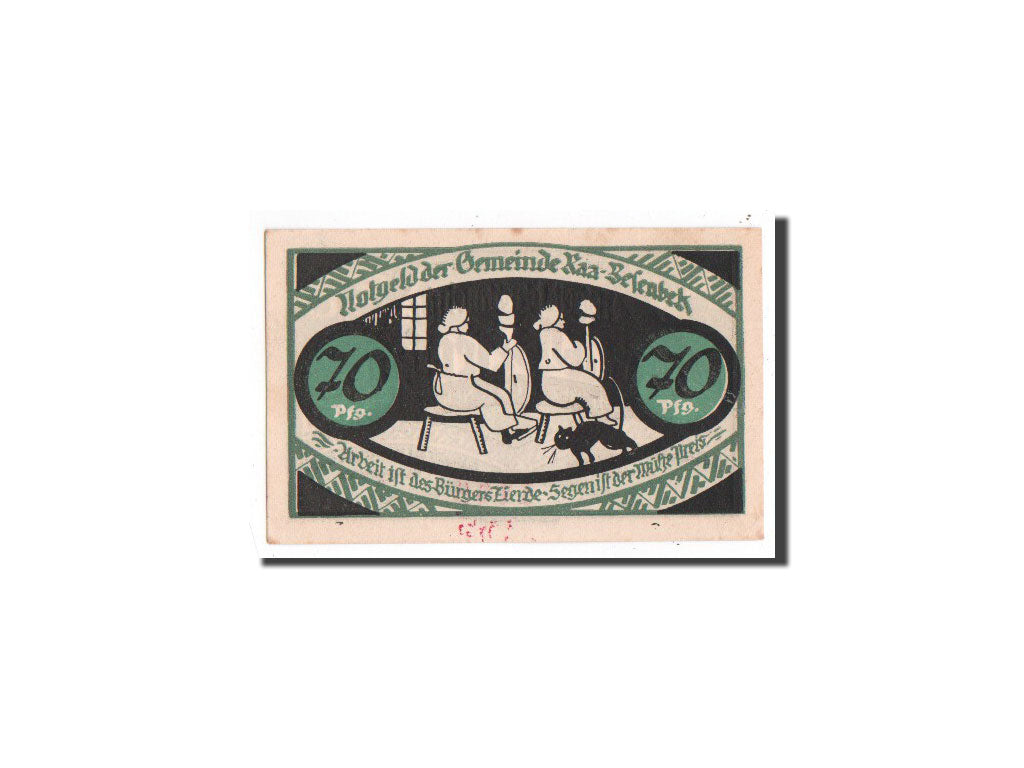 Banknote, Germany, Raa - Besenbeck, 70 Pfennig, métier à tisser, O.D, Undated