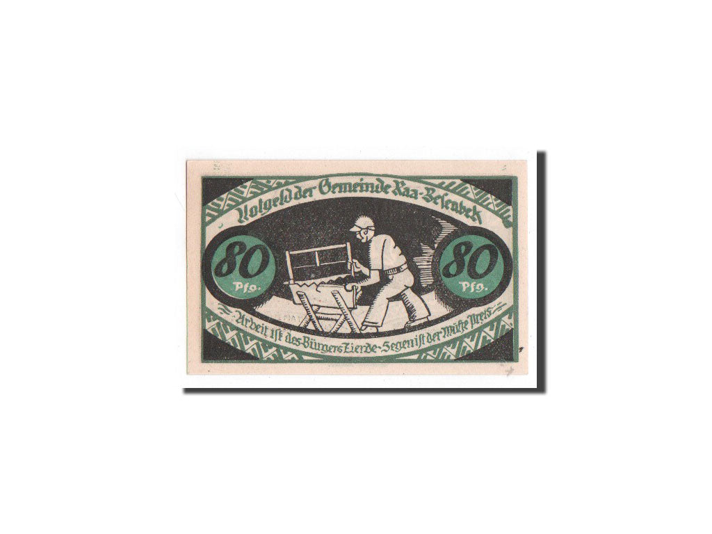 Banknote, Germany, Raa - Besenbeck, 80 Pfennig, ébéniste, O.D, Undated