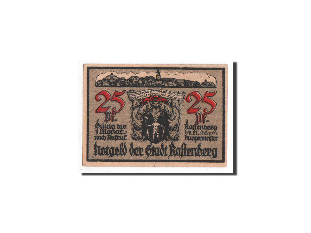 Banknote, Germany, Rastenberg, 25 Pfennig, Maison, 1921, 1921-09-01, UNC(65-70)