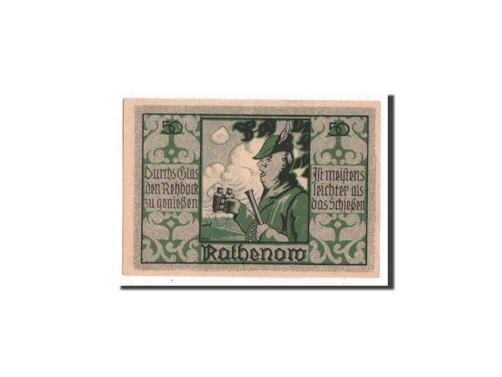 Banknot, Niemcy, Rathenow, 50 Pfennig, chasseur, O.D, Undated, UNC(65-70)