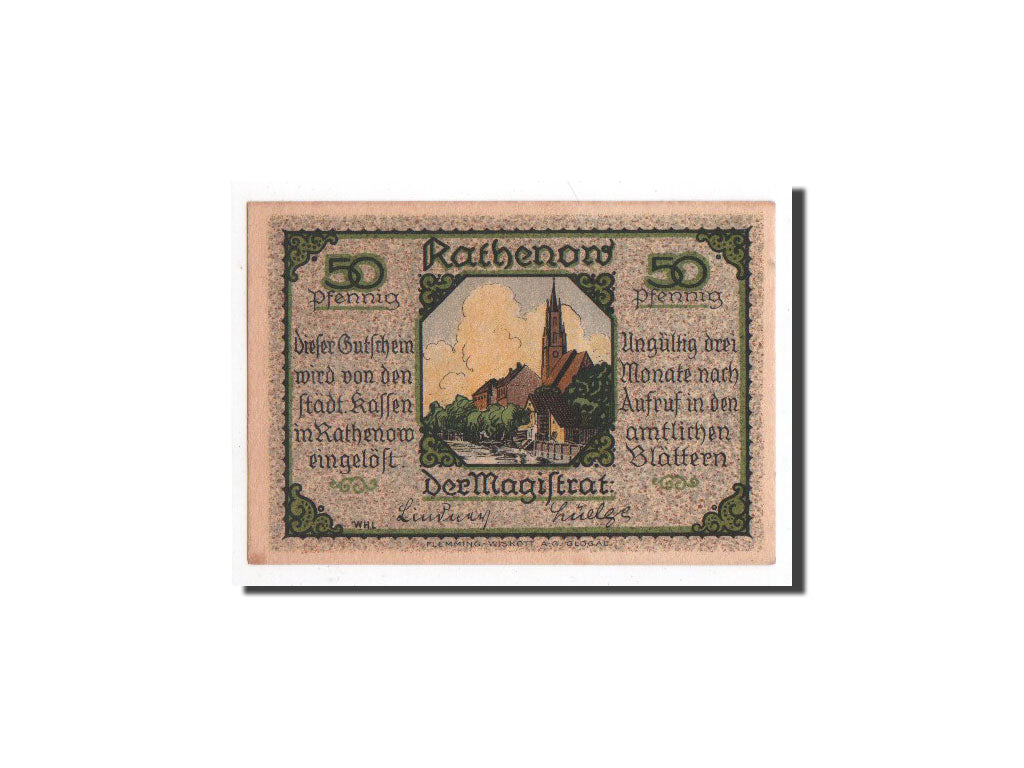 Geldschein, Deutschland, Rathenow, 50 Pfennig, chasseur 1, O.D, Undated, UNZ