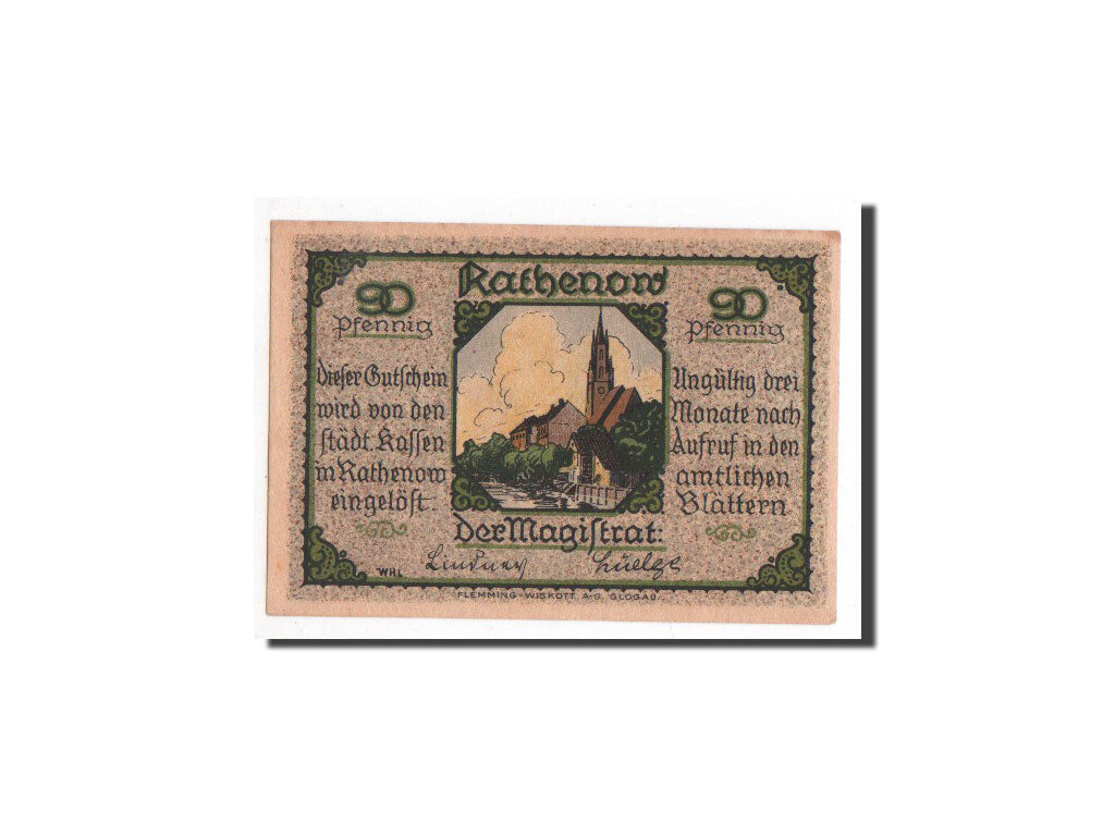 Banknot, Niemcy, Rathenow, 90 Pfennig, personnage 1, O.D, Undated, UNC(65-70)