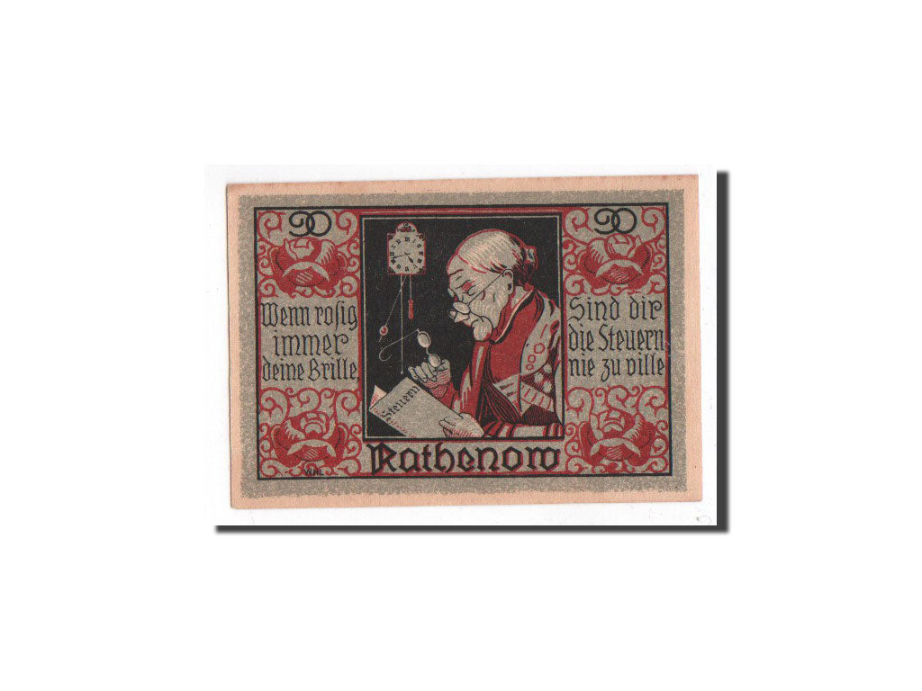Banknot, Niemcy, Rathenow, 90 Pfennig, personnage 1, O.D, Undated, UNC(65-70)