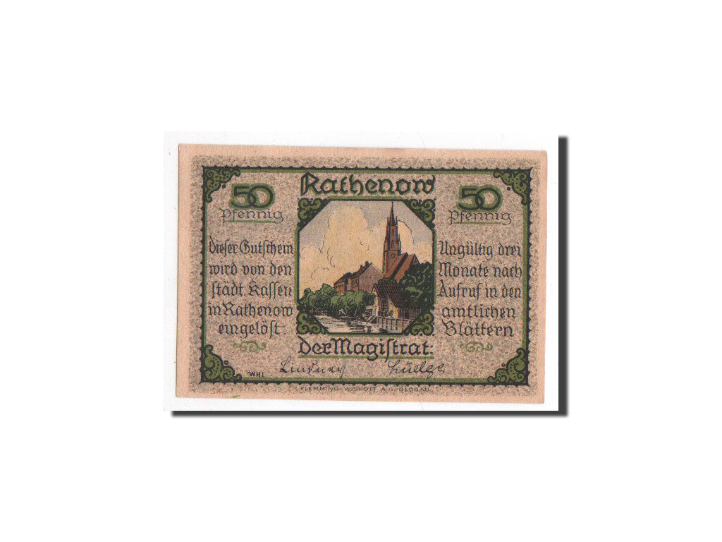Banknot, Niemcy, Rathenow, 50 Pfennig, cavalier, O.D, Undated, UNC(65-70)