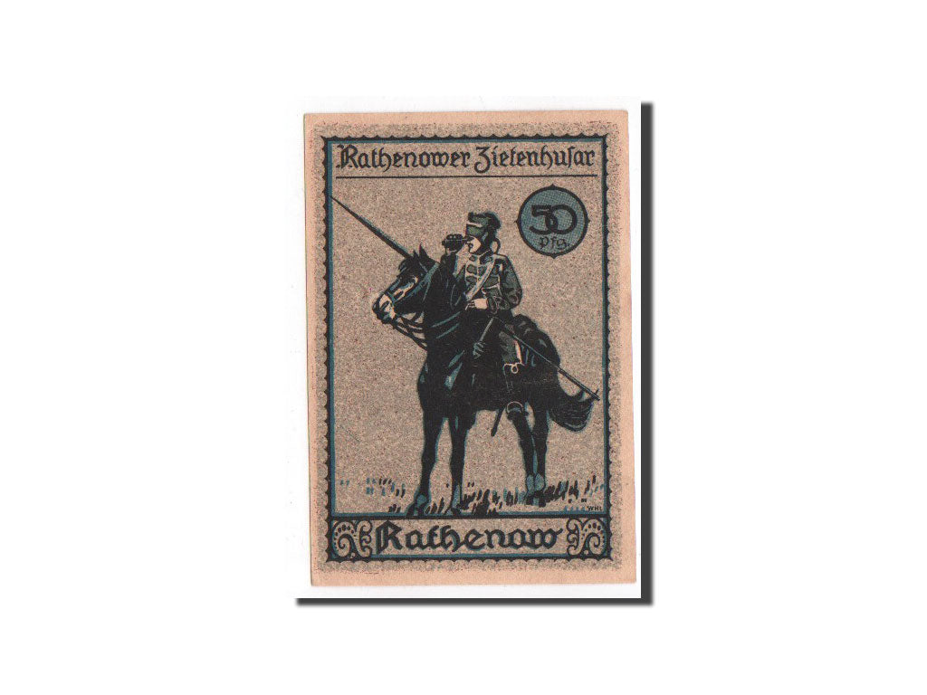 Banknot, Niemcy, Rathenow, 50 Pfennig, cavalier, O.D, Undated, UNC(65-70)