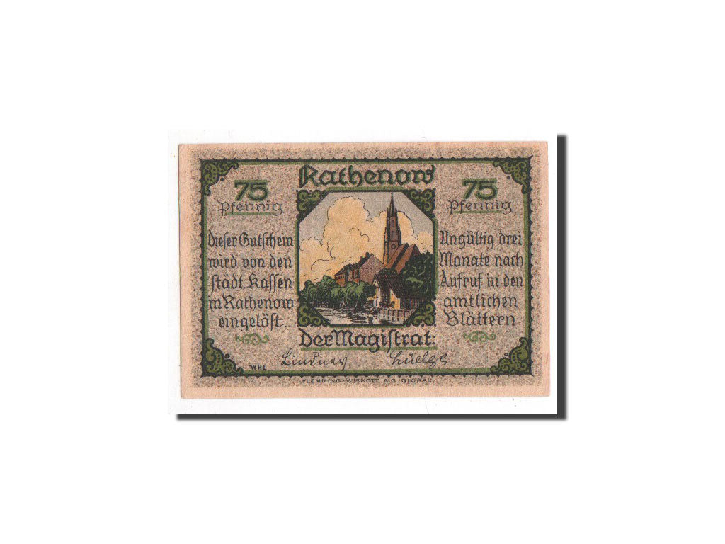 Geldschein, Deutschland, Rathenow, 75 Pfennig, cavalier, O.D, Undated, UNZ