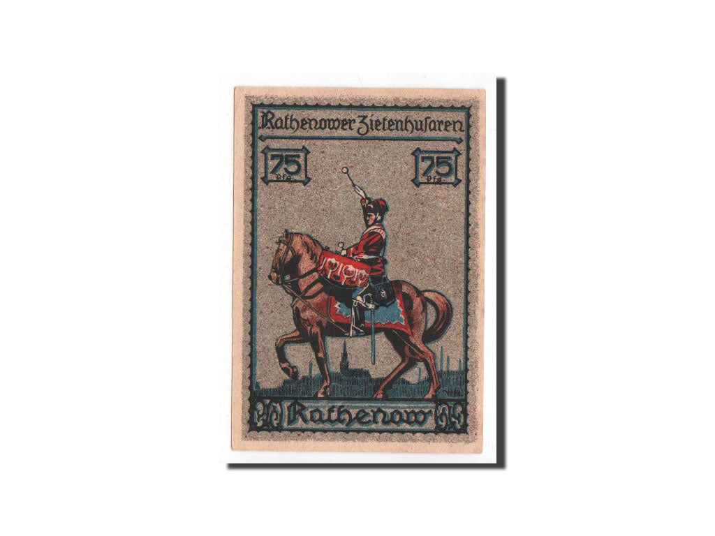 Geldschein, Deutschland, Rathenow, 75 Pfennig, cavalier, O.D, Undated, UNZ