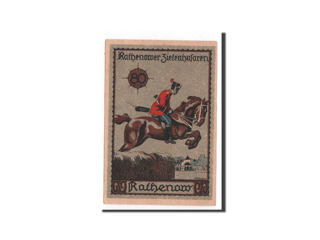 Geldschein, Deutschland, Rathenow, 80 Pfennig, cavalier, O.D, Undated, UNZ