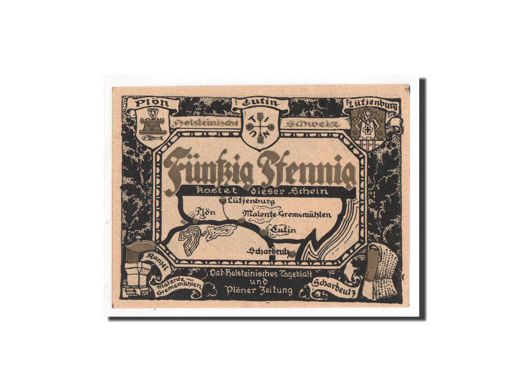 Billete, Alemania, Plön, 50 Pfennig, paysage 1, O.D, Undated, UNC, Mehl:1063.9
