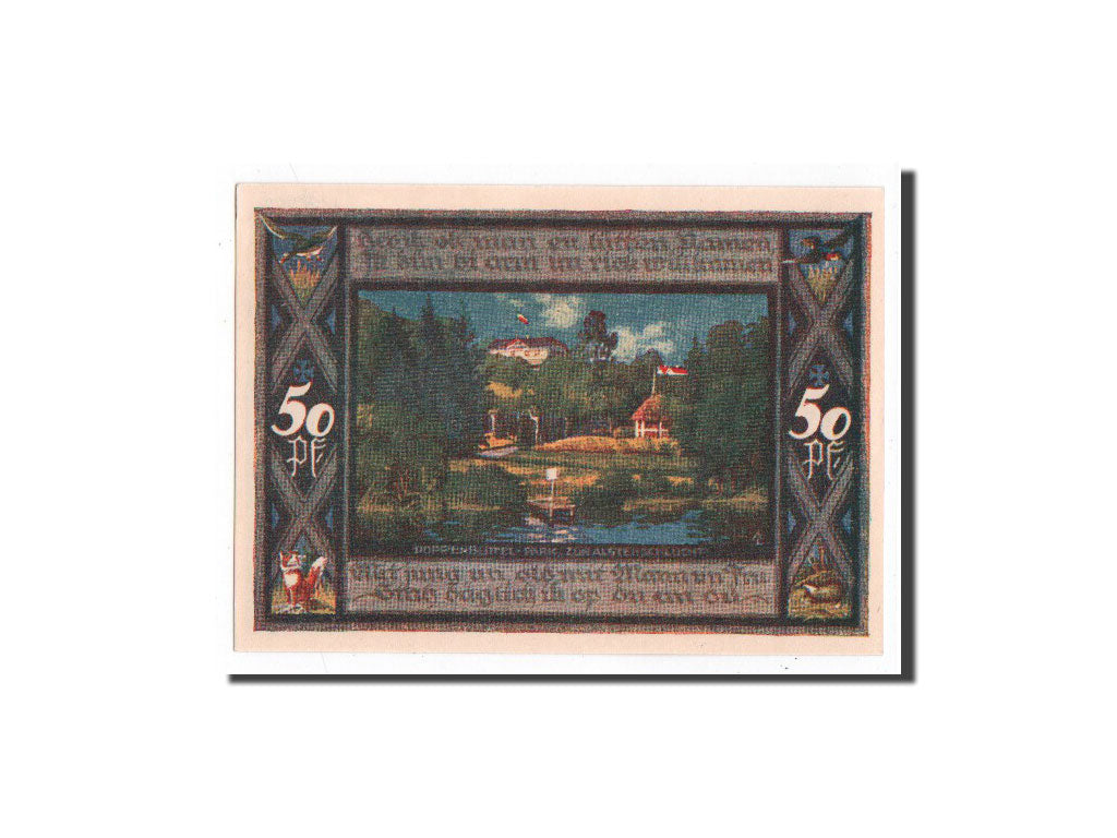 Biljet, Duitsland, Poppenbüttel, 50 Pfennig, paysage, 1921, 1921-07-01, NIEUW