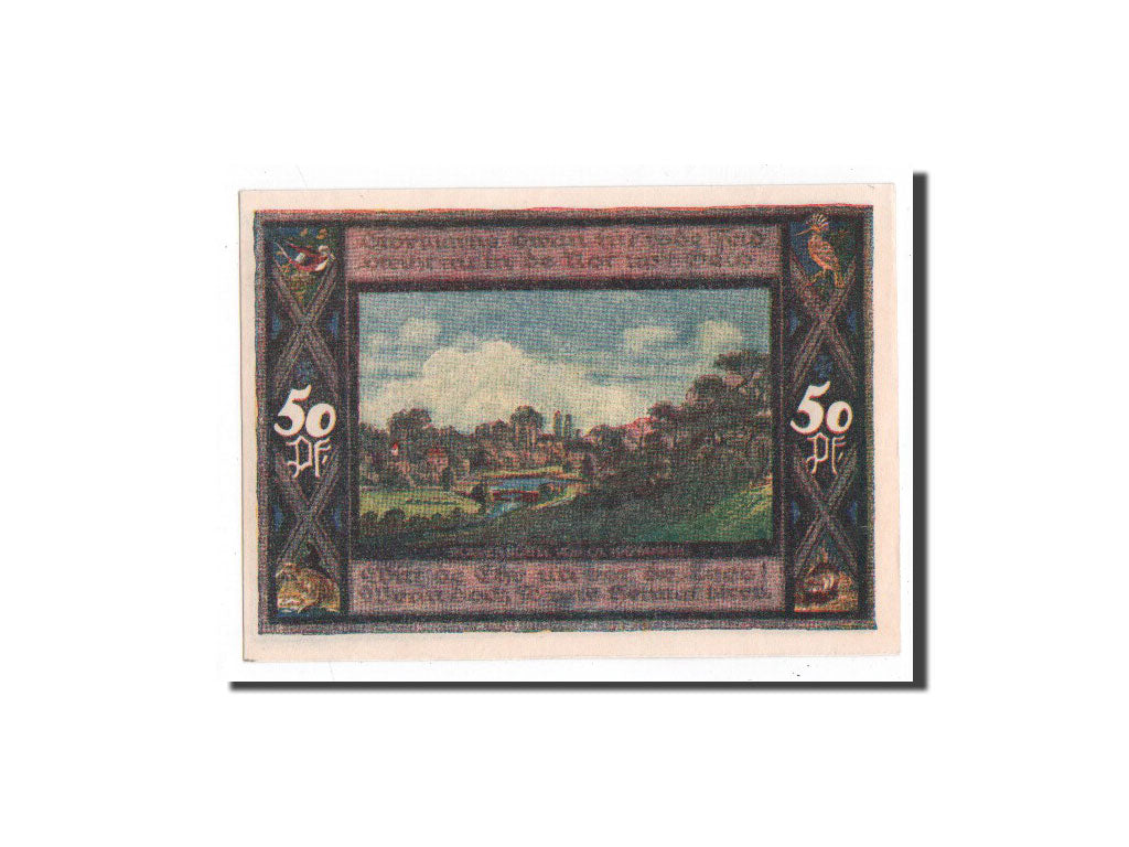 Banknote, Germany, Poppenbüttel, 50 Pfennig, paysage 1, 1921, 1921-07-01