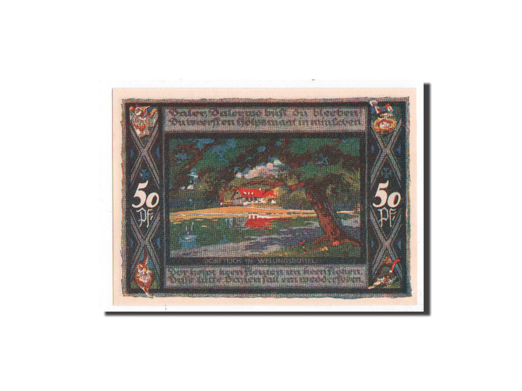 Billet, Allemagne, Poppenbüttel, 50 Pfennig, paysage 3, 1921, 1921-07-01, NEUF