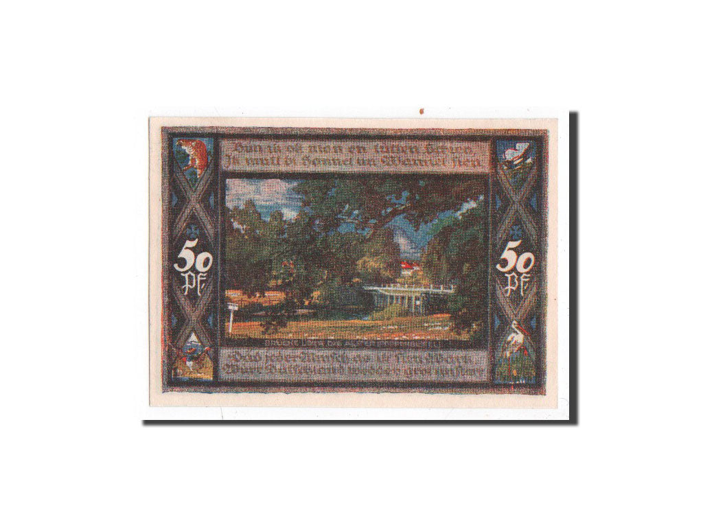 Billet, Allemagne, Poppenbüttel, 50 Pfennig, paysage 5, 1921, 1921-07-01, NEUF